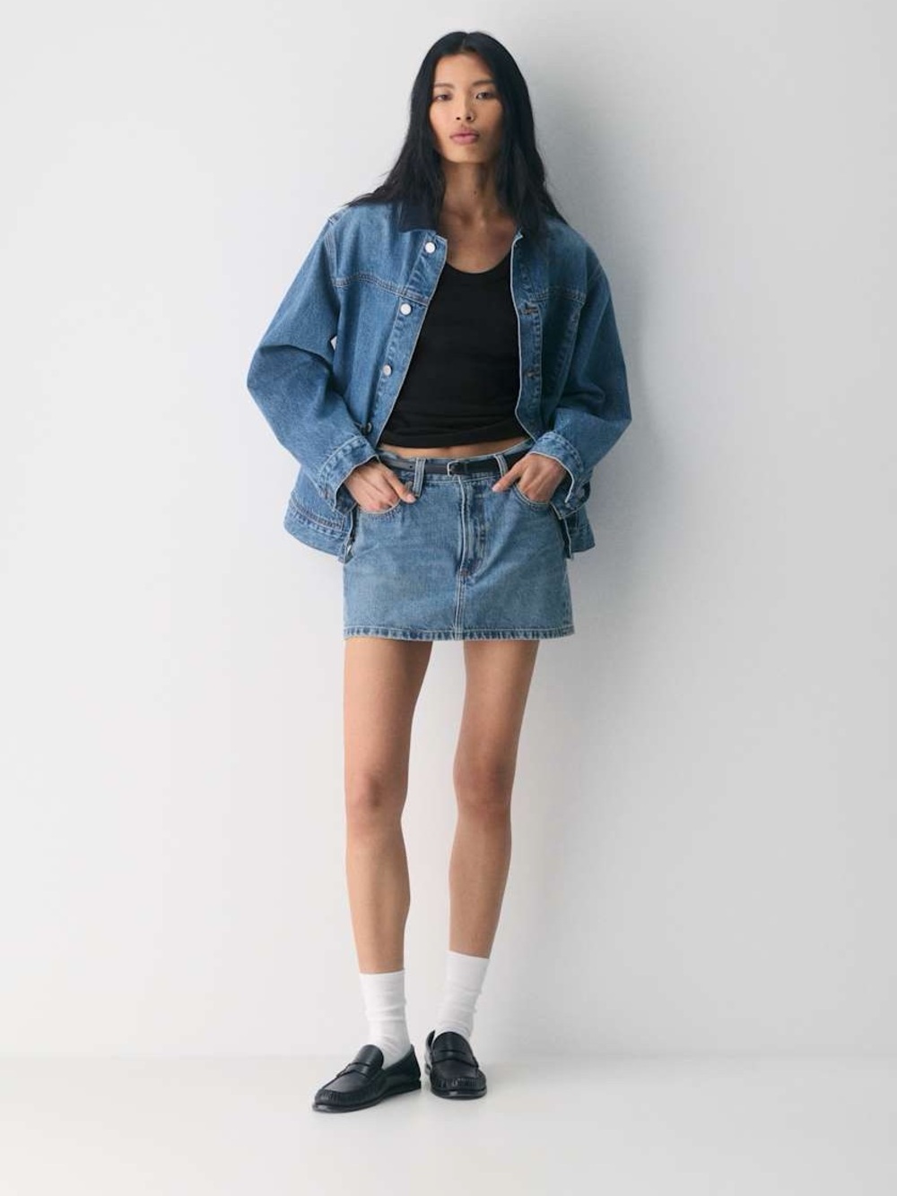 Denim Forum Blue Denim Mini Skirt